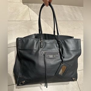 Balenciaga Papier A4 Black Leather Tote